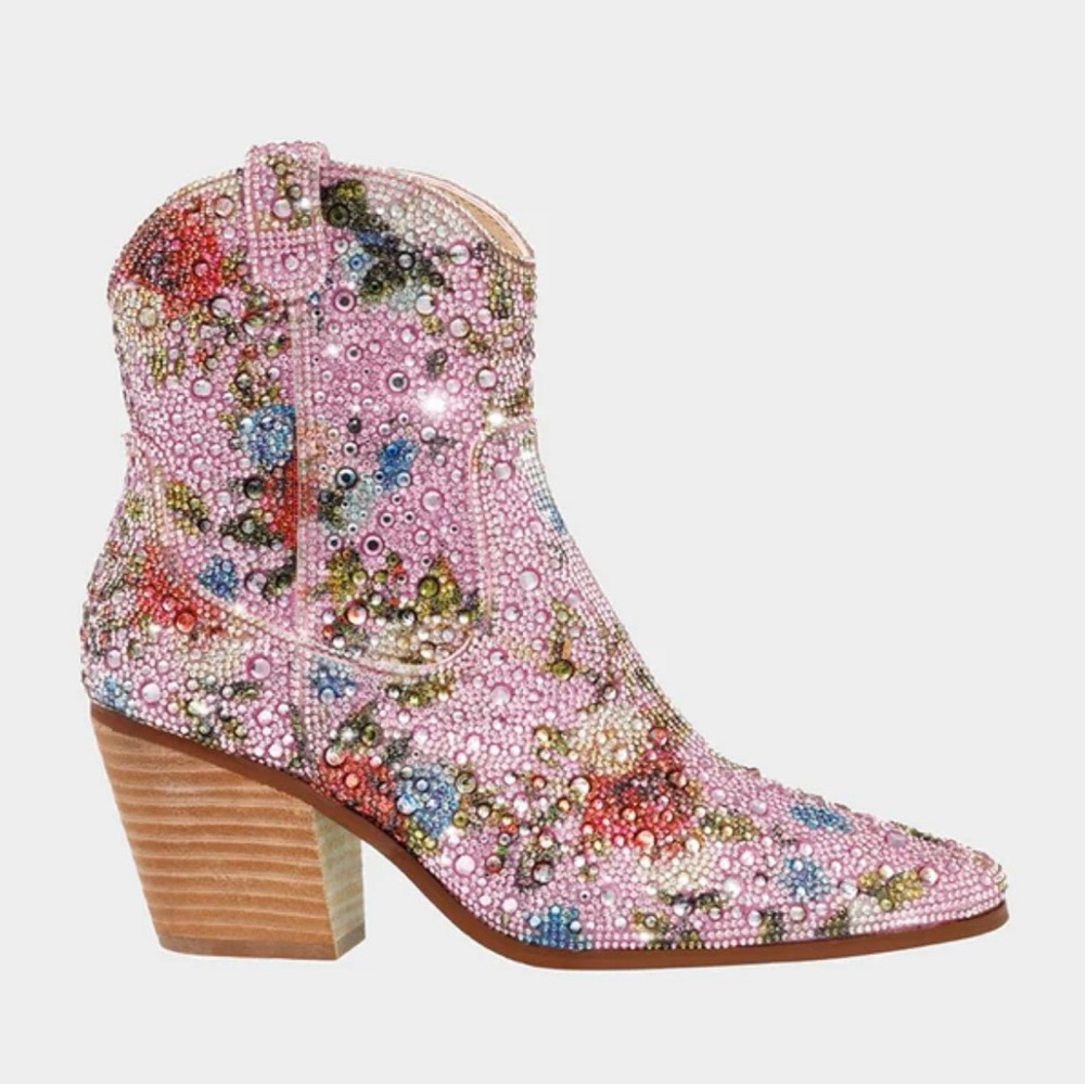 DIVAF FLORAL MULTI WESTERN BOOTIE